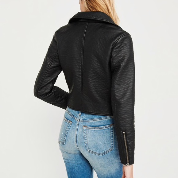 Abercrombie & Fitch Vegan Leather Jacket - Picture 2 of 6